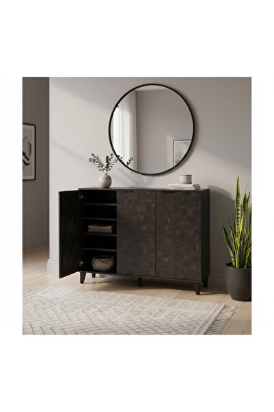 SADANHOME Stylish 3-door, 5-tier shoe organizer, 120 x 35 x 92 cm