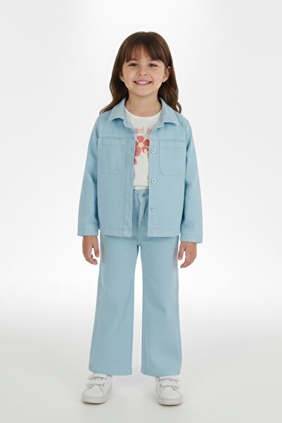 Mutlu Kids Appliqué Embroidered Girls' Jacket Set
