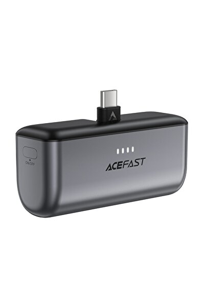 Acefast Baterie externă, 5000mAh, 20W, 2x Tip-C PD, cablu Tip-C inclus 30cm, ...