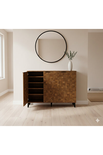 SADANHOME Stylish 3-door, 5-tier shoe organizer, 120 x 35 x 92 cm