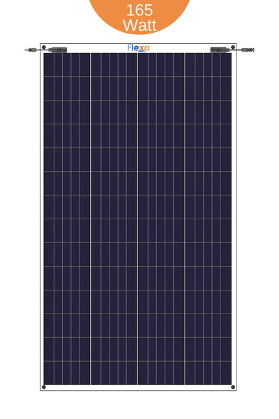 Flexa 165 Watt Esnek Güneş Paneli FXM-165 Siyah