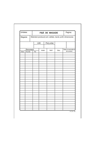 DanyCris Fisa magazie cartonata, format A5 set/100 ( Dany Cris )