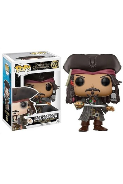 Popart Figurina Jack Sparrow , 9 cm, plastic, negru multicolor, personaj pira...