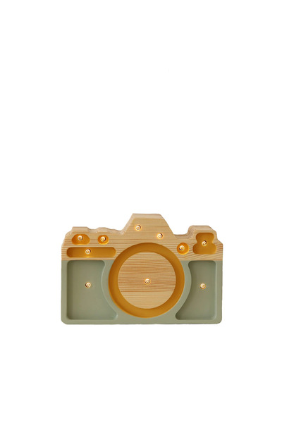 Generic Camera Mini Lamp Wooden Night Light with Dimmer for Kids Room