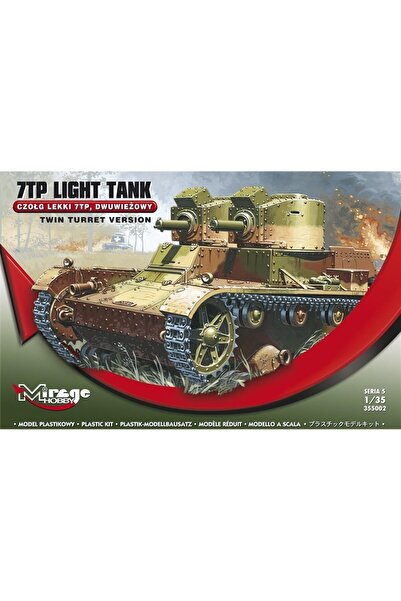 Mirage 355002 1/35 Ölçek, 7Tp Tanc ușor turelă dublă, Plastik Model kiti