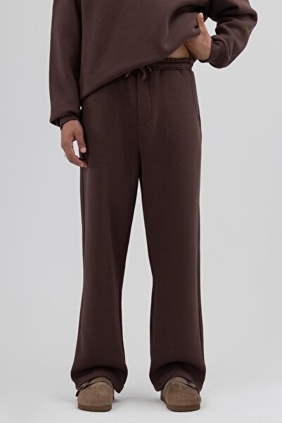 VAMOSCLO Washable Baggy Sweatpants Brown