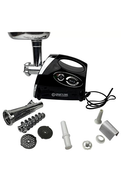 STOREONLINE Masina de Tocat Carne Craft-Tec 3200W, Bobinaj Cupru, 3 Site, Fun...