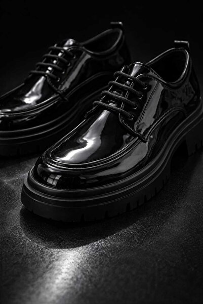 Slipcat Women's Thick Sole Orthopedic Comfort Sole Leather-Look Loafer – Black