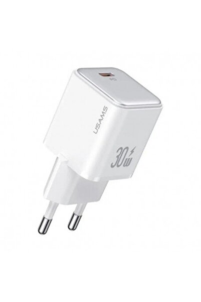 Usams USA001283 USB Tip-C Încărcare rapidă GaN 30W Alb