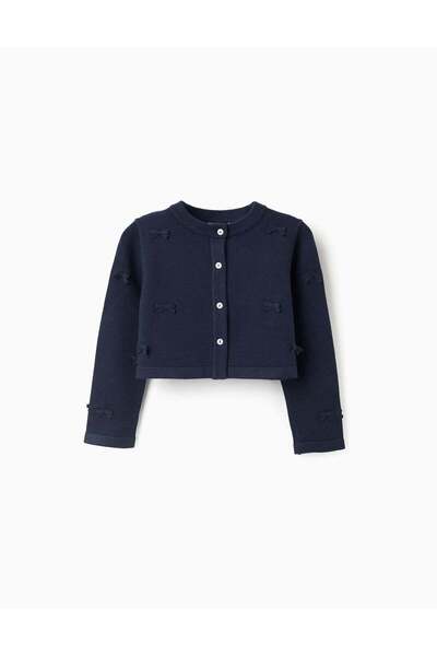 Ziddy كارديجان محبوك، أزرق داكن، للبنات