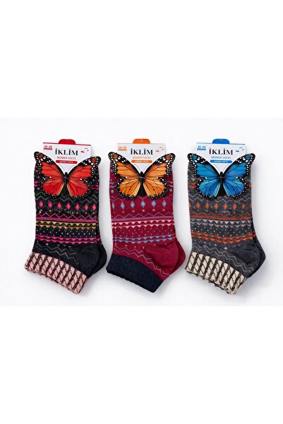 İklim 12'li Patik Çorap 36-40 Numara Pamuklu Terletmez Günlük Kullanım