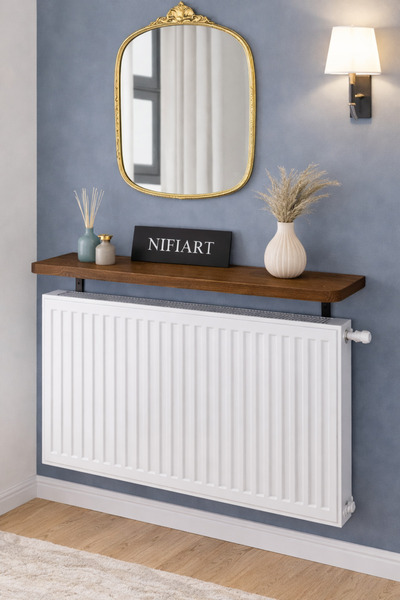 nifiart Oval Kesim Petek Üstü Uçan Raf Dresuar Kalorifer Peteği Rafı Kitaplık...