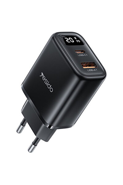 Yesido Display Digital 2 în 1, USB, Type-C, 20W - (YC68) - Negru