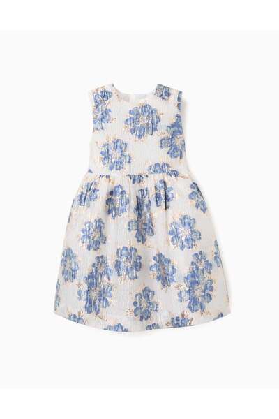 Ziddy فستان جاكار من البوليستر، أصفر، مقاس 13/14