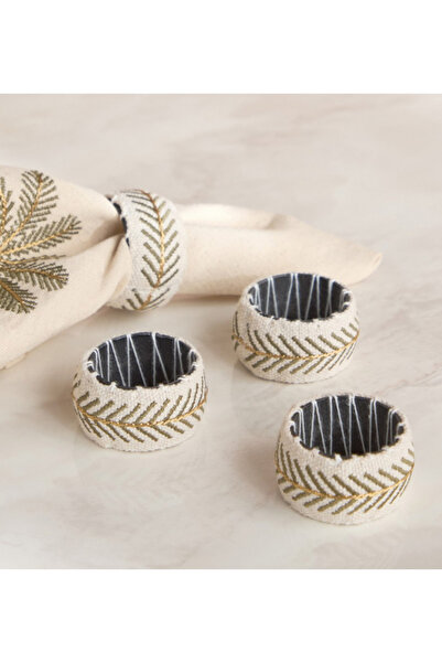 Generic Bedouin Palm 4-Piece Napkin Ring Set - 5 cm