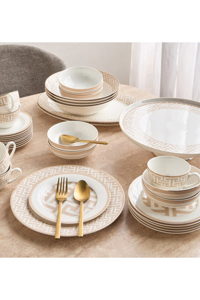 Solena 44-Piece New Bone China Dinner Set - Serves 6