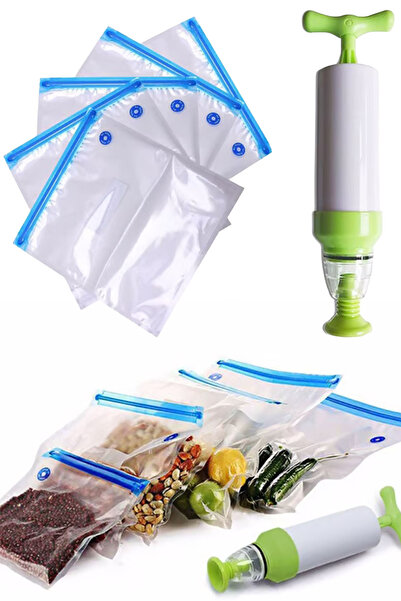 TechnoStation Gıda Bozulma Önleyici Vakum Seti 15'li Vakumlu Gıda Yiyecek Sak...