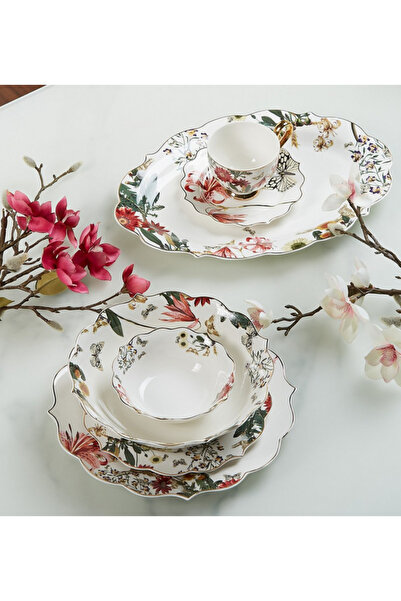serina 32-Piece New Bone China Dinner Set - Serve 6