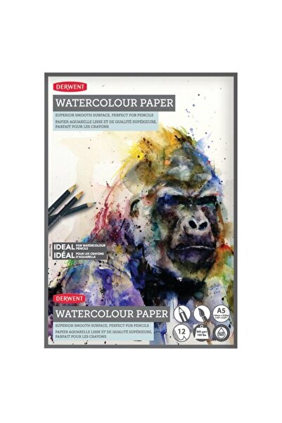 Derwent Professional water-based drawing notebook, A5, 12 sheets, 300 gsm, wh...