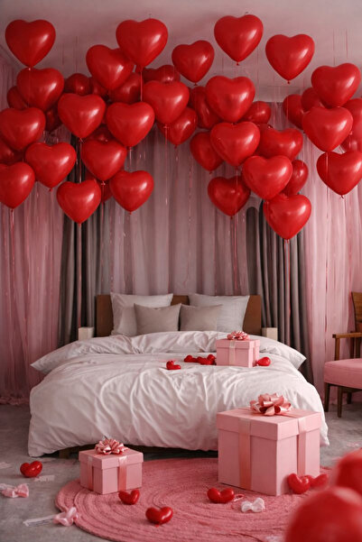 Baloncu Dede Set de baloane inimă din latex de Ziua Îndrăgostiților Baloane i...