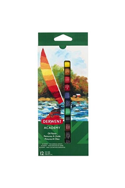 Derwent Academy oil colors, 12 ml, 12 pcs/set, various colors