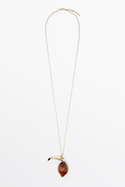 Massimo Dutti Cam parçalı zincir kolye