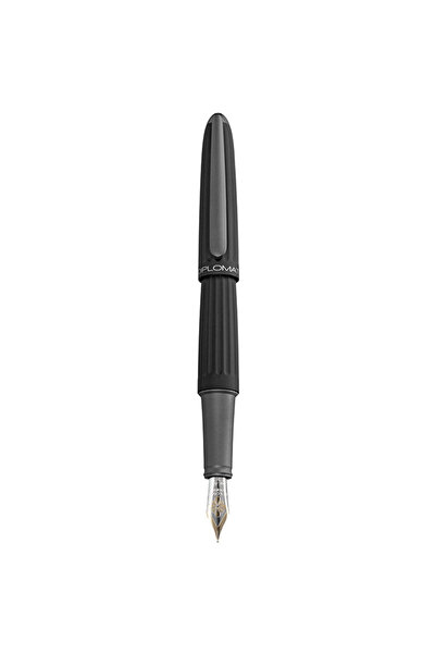 Diplomat Stilou Aero, cu penita M, aurita 14kt. - black