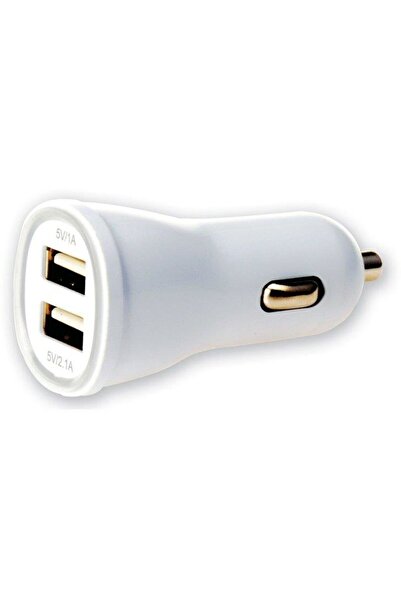 Techly Car USB charger 5V 1A/2.1A, 12/24V, two USB ports, white