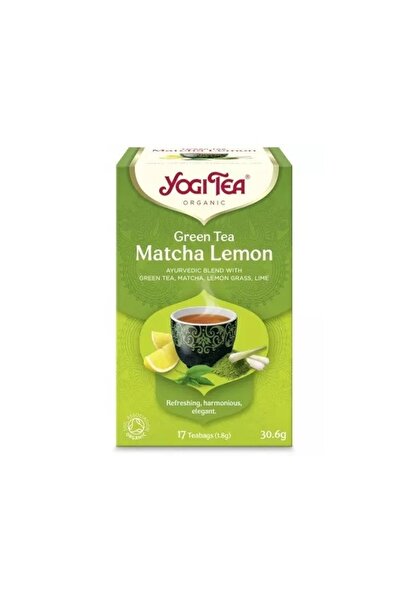 Yogi Tea Ceai bio Verde cu matcha si lamaie, 17 pliculete 30.6g,