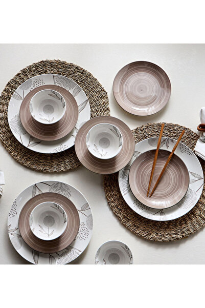 Generic Larah 18-Piece Stoneware Dinner Set - Serves 6