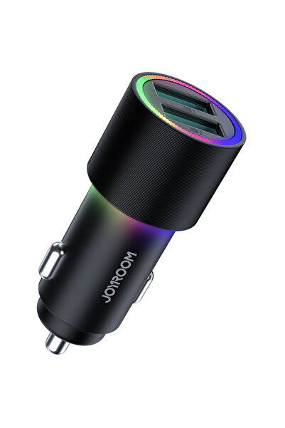 Joyroom Incarcator auto , 2x USB, 24W, JR-CL10, Negru
