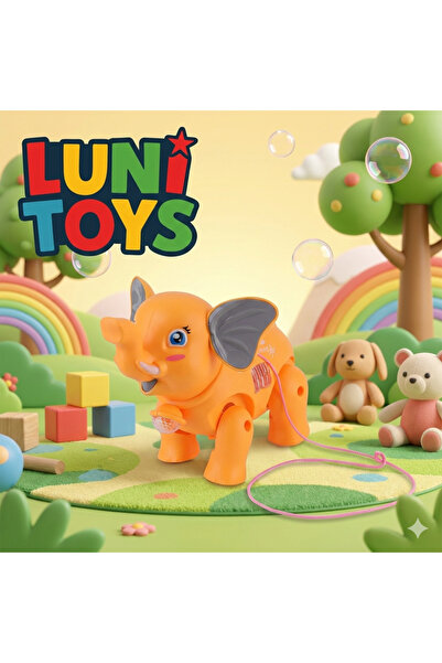 Music Luminous Walking Orange Elephant My Friend Night Light Battery Operated Educational Toy