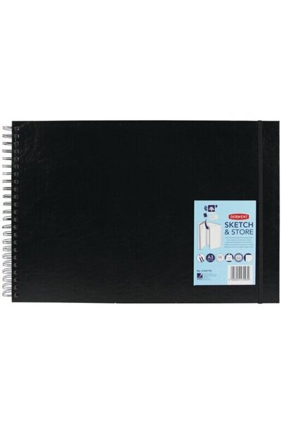 Derwent Professional sketchbook, A3, spiral bound, 56 sheets, 165 gsm, folder...