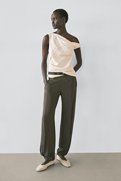 Massimo Dutti Düğüm detaylı asimetrik bluz