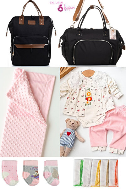 Beyaz Bebek 6’lı Bebek Doğum Seti(HASTANE ÇIKIŞ,ANNE&BEBEK BAKIM OMUZ VE SIRT...