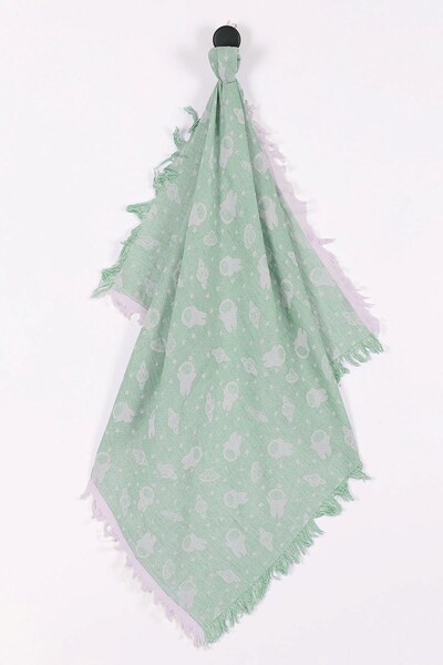 Ege Bebek Astranot Printed Single Layer 110X90 cm Luxurious Muslin Blanket wi...