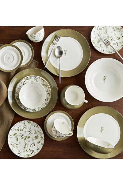 Eucalyptus 32-Piece New Bone China Dinner Set