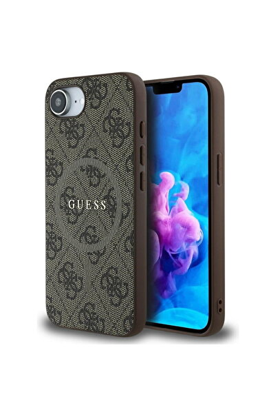 Guess Husa pentru iPhone 16e - 4G Ring Classic Logo MagSafe (GUHMPSE4G4GFRW) ...