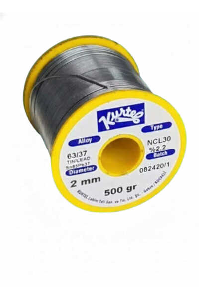 Kurtel Sn63/Pb37 NCL30 (No Clean) Lehim Teli (500 gr. Makara) 2 mm
