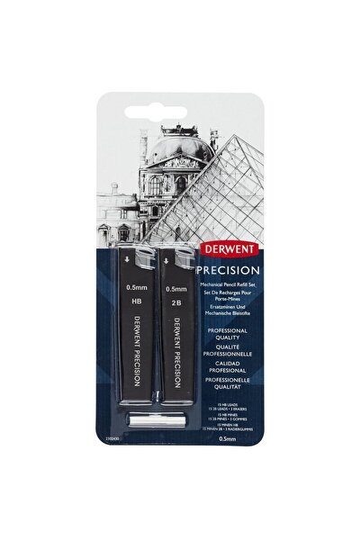 Derwent Refill lead and eraser Professional, for mechanical pencil, HB/2B 0.5...