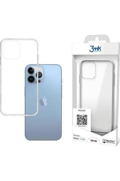 3MK Carcasă All-Safe Skinny pentru iPhone 13 Pro Max, transparentă, cu protec...