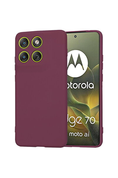 Techsuit Husă pentru Motorola Edge 70 - SoftFlex - Roșu Prună