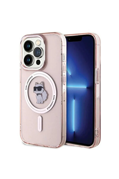 Karl Lagerfeld IML Choupette MagSafe case for iPhone 15 Pro Max - pink