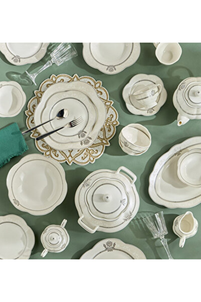 Aliza 92-Piece New Bone China Dinner Set - Serves 12