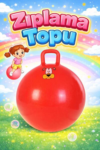 hak-iş oyuncak Kırmızı Kanguru Zıplama Topu - Çocuk Pilates Topu (45 cm)