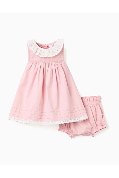 Ziddy فستان قصير مطرز، وردي فاتح، مقاس 1/3 متر