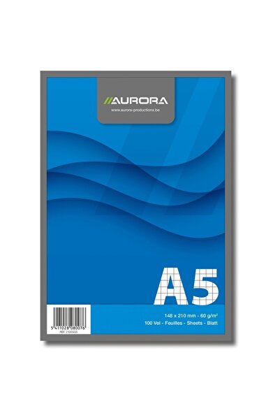 Aurora Blocnotes capsat, A5, 100 file - 60g/mp, microperforatii, Office - dic...