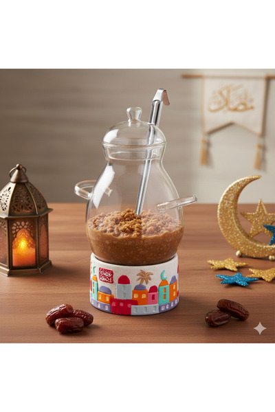 casa rosa RAMADAN serving bowl "JARAH" with stand for soup and Bean