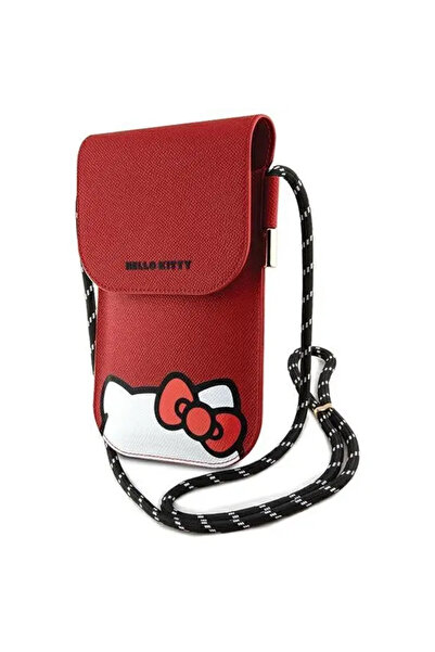 Hello Kitty Leather Hiding Kitty Cord bag - red