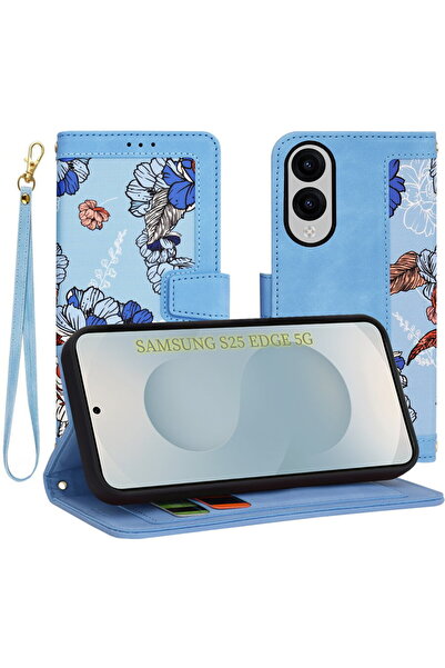 Techsuit Case for Samsung Galaxy S25 Edge - FlipCraft - Vibrant Blue